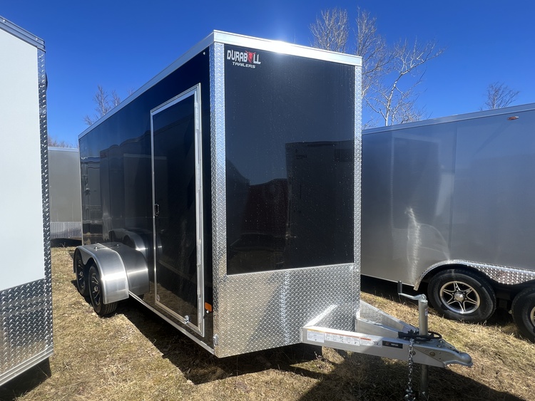 2024 DURABULL 7X14 TA 3500# CARGO TRAILER 6' EXTRA HEIGHT - Black