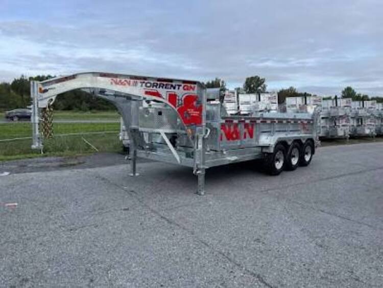 N&N 16' TRI AXLE GOOSENECK MANUAL JACK